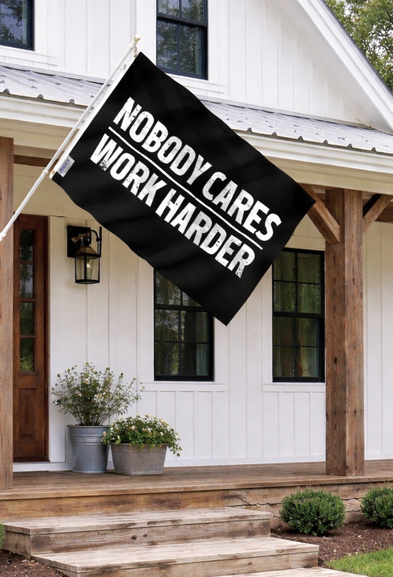 NOBODY CARES - WORK HARDER FLAG