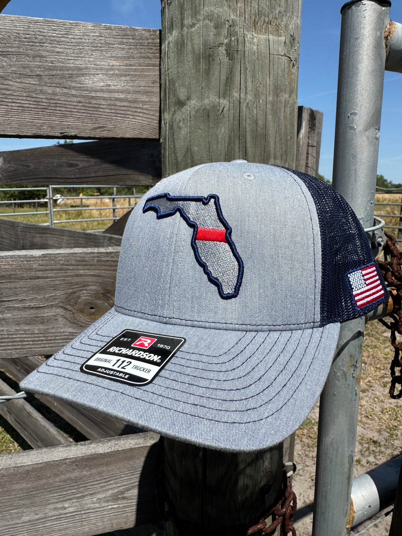 FLORIDA FIREFIGHTER - SIDE AMERICAN FLAG