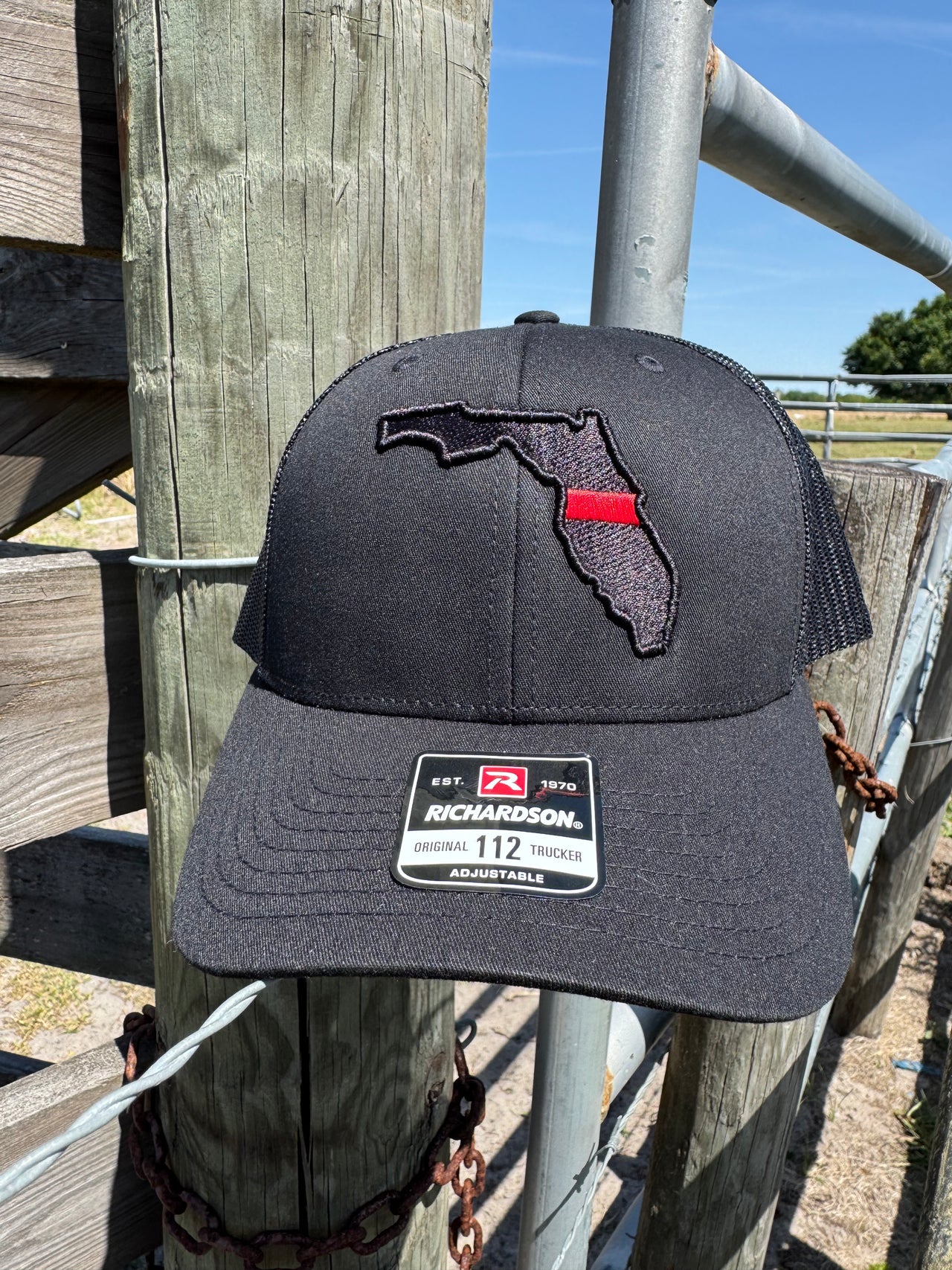 FLORIDA FIREFIGHTER - SIDE THIN RED LINE FLAG