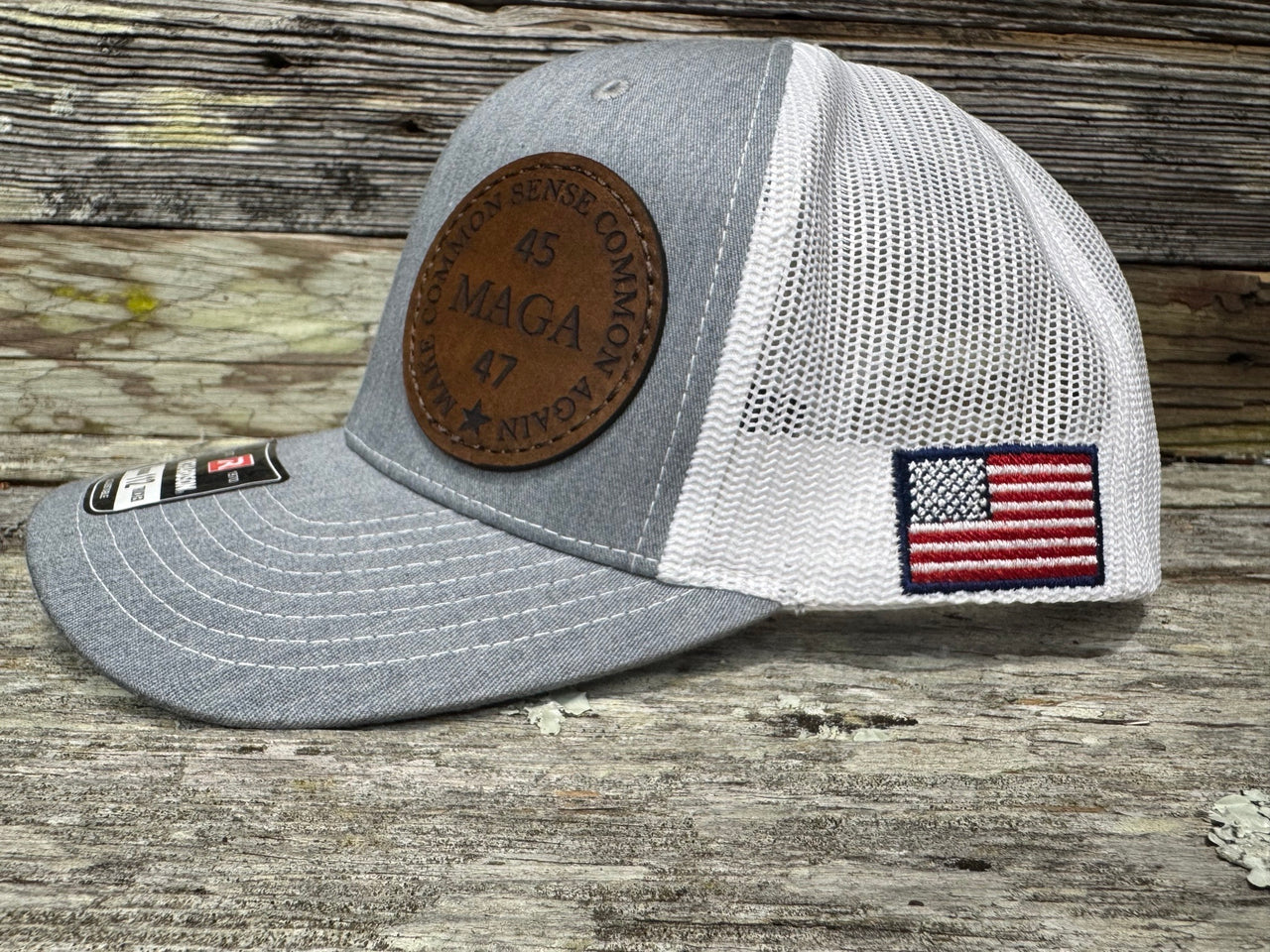 MAGA - MAKE COMMON SENSE COMMON AGAIN (ROUND) - SIDE AMERICAN FLAG