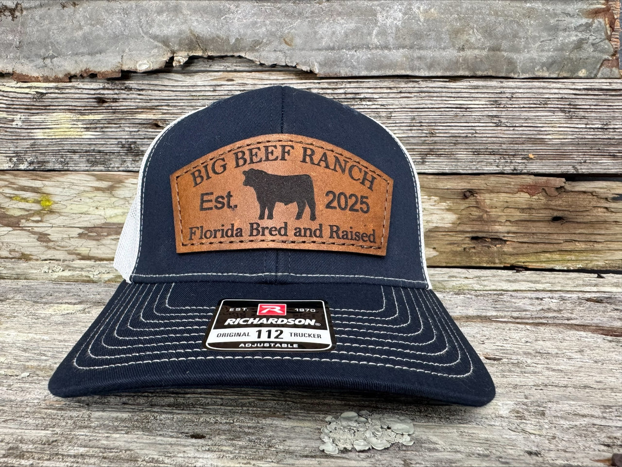 BIG BEEF RANCH - FLORIDA BRED AND RAISED - SIDE AMERICAN FLAG