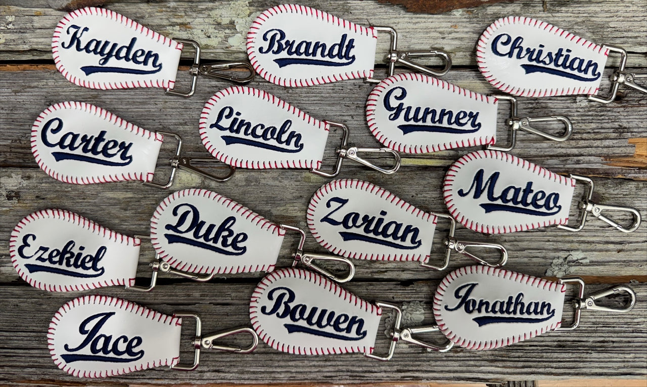 BASEBALL KEYCHAINS - BAG TAGS