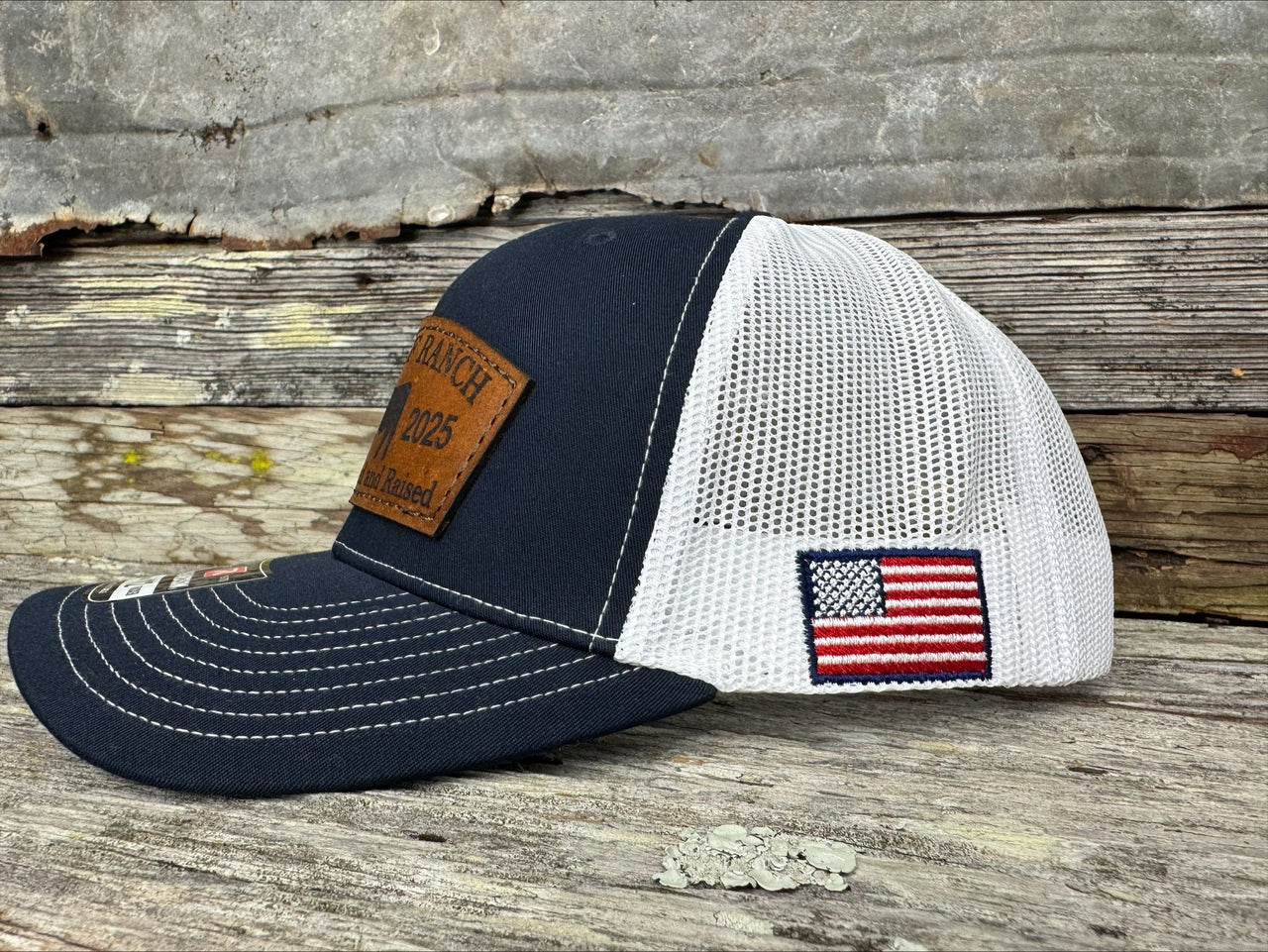 BIG BEEF RANCH - FLORIDA BRED AND RAISED - SIDE AMERICAN FLAG